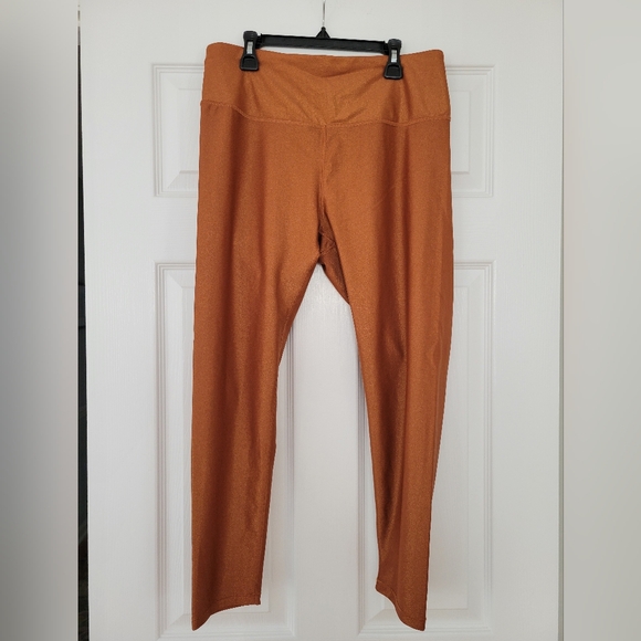 Calia Womens Large Warm Orange Shimmer Activewear - Picture 1 of 7